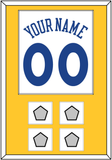Golden State Name & Number With 4 Finals Patches - Home White (2010-2019) - Single Mat 2