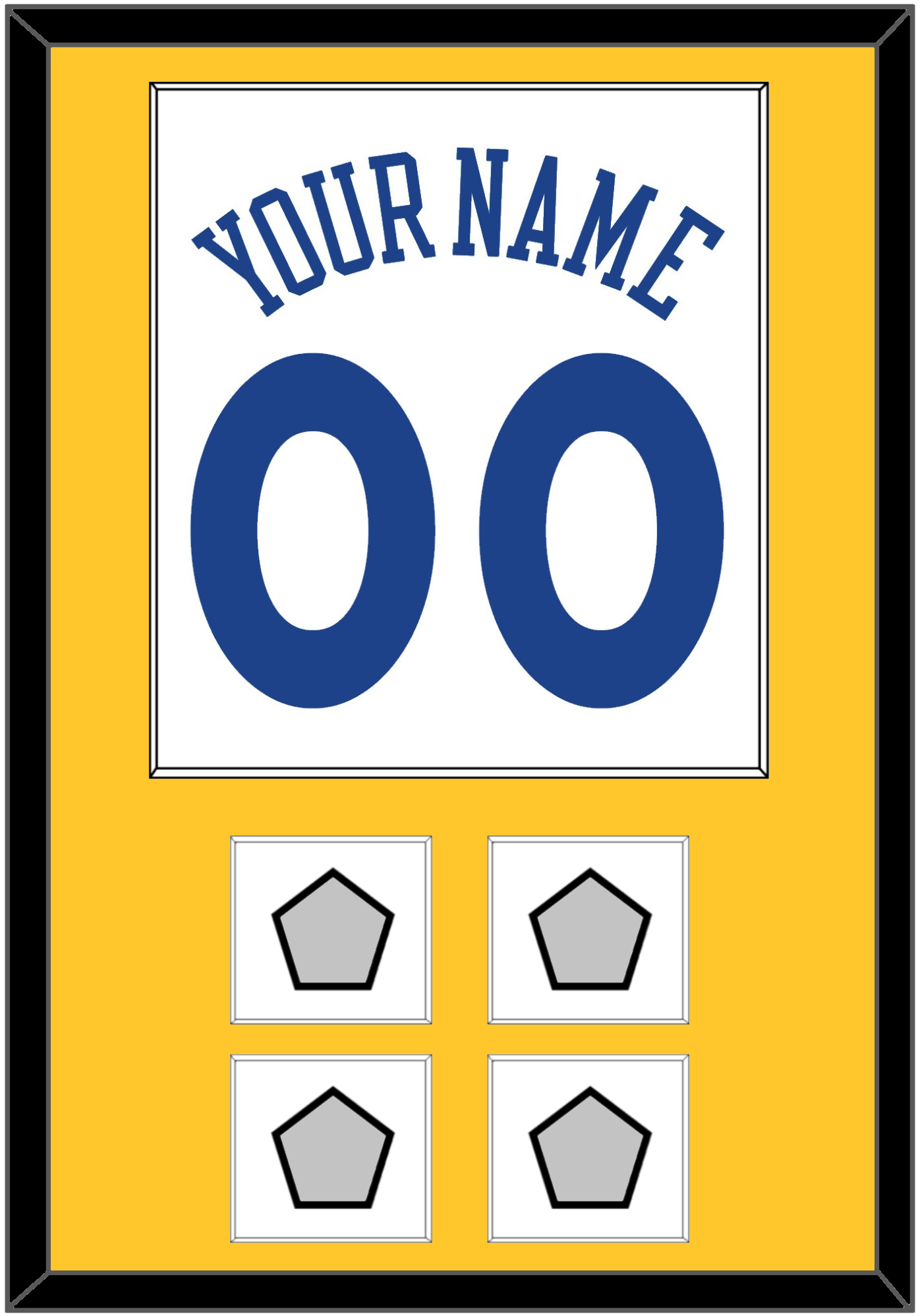 Golden State Name & Number With 4 Finals Patches - Home White (2010-2019) - Essential Tier 2