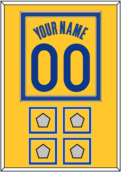 Golden State Name & Number With 4 Finals Patches - Yellow Statement (2019-2022) - Signature Tier 2