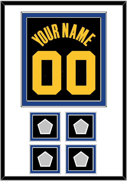 Golden State Name & Number With 4 Finals Patches - Black City (2021-2022) - Signature Tier 1