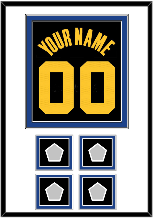 Golden State Name & Number With 4 Finals Patches - Black City (2021-2022) - Signature Tier 1