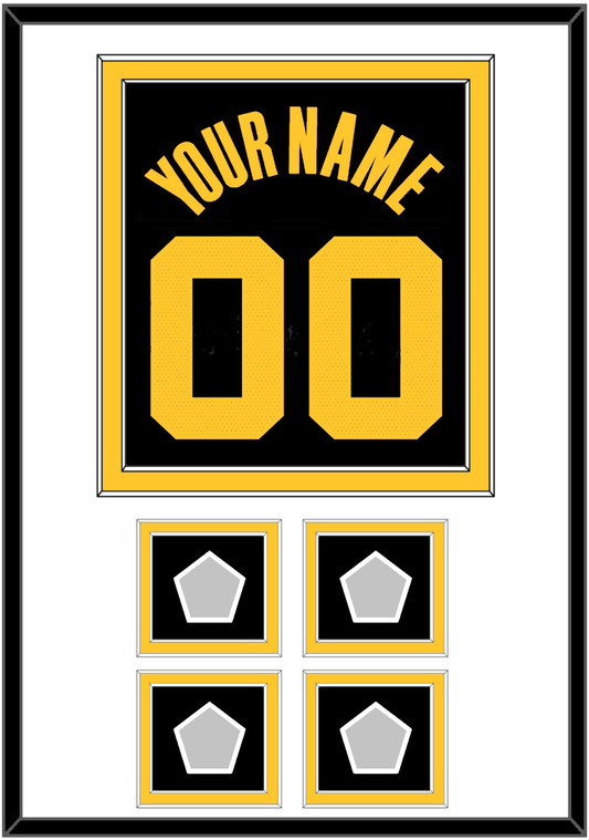 Golden State Name & Number With 4 Finals Patches - Black City (2021-2022) - Signature Tier 2
