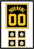 Golden State Name & Number With 4 Champions Patches - Black City (2021-2022) - Double Mat 2