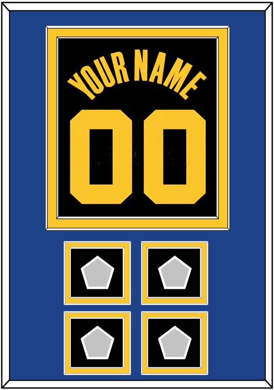 Golden State Name & Number With 4 Finals Patches - Black City (2021-2022) - Signature Tier 3