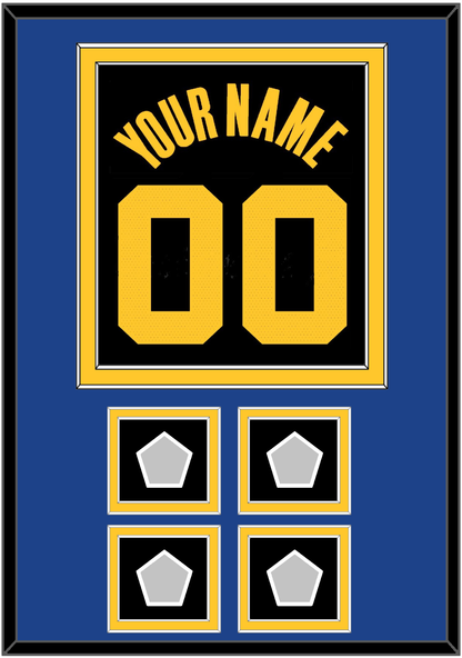 Golden State Name & Number With 4 Finals Patches - Black City (2021-2022) - Signature Tier 3