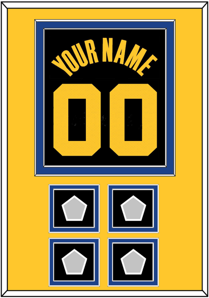 Golden State Name & Number With 4 Finals Patches - Black City (2021-2022) - Signature Tier 4