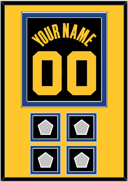 Golden State Name & Number With 4 Finals Patches - Black City (2021-2022) - Signature Tier 4