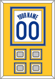 Golden State Name & Number With 4 Champions Patches - White Association - Triple Mat 3
