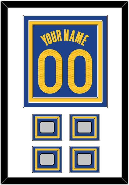 Golden State Name & Number With 4 Finals Patches - Blue Icon - Premier Tier 1