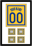 Golden State Name & Number With 4 Finals Patches - Yellow Statement (2019-2022) - Triple Mat 1