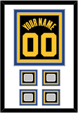 Golden State Name & Number With 4 Champions Patches - Black City (2021-2022) - Triple Mat 1