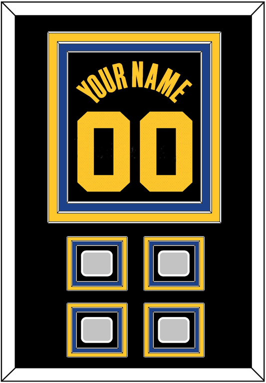 Golden State Name & Number With 4 Champions Patches - Black City (2021-2022) - Premier Tier 2