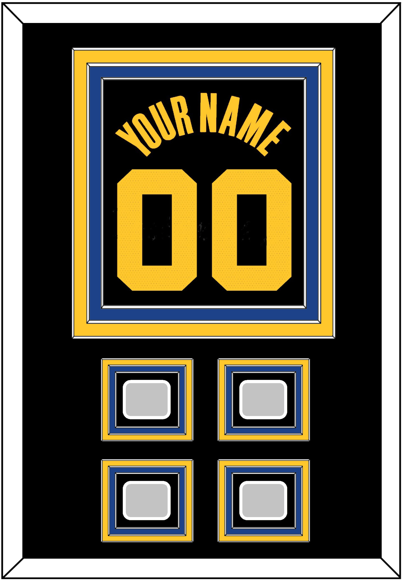 Golden State Name & Number With 4 Finals Patches - Black City (2021-2022) - Premier Tier 2