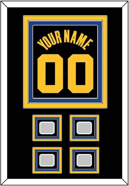 Golden State Name & Number With 4 Finals Patches - Black City (2021-2022) - Premier Tier 2