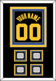 Golden State Name & Number With 4 Champions Patches - Black City (2021-2022) - Triple Mat 2