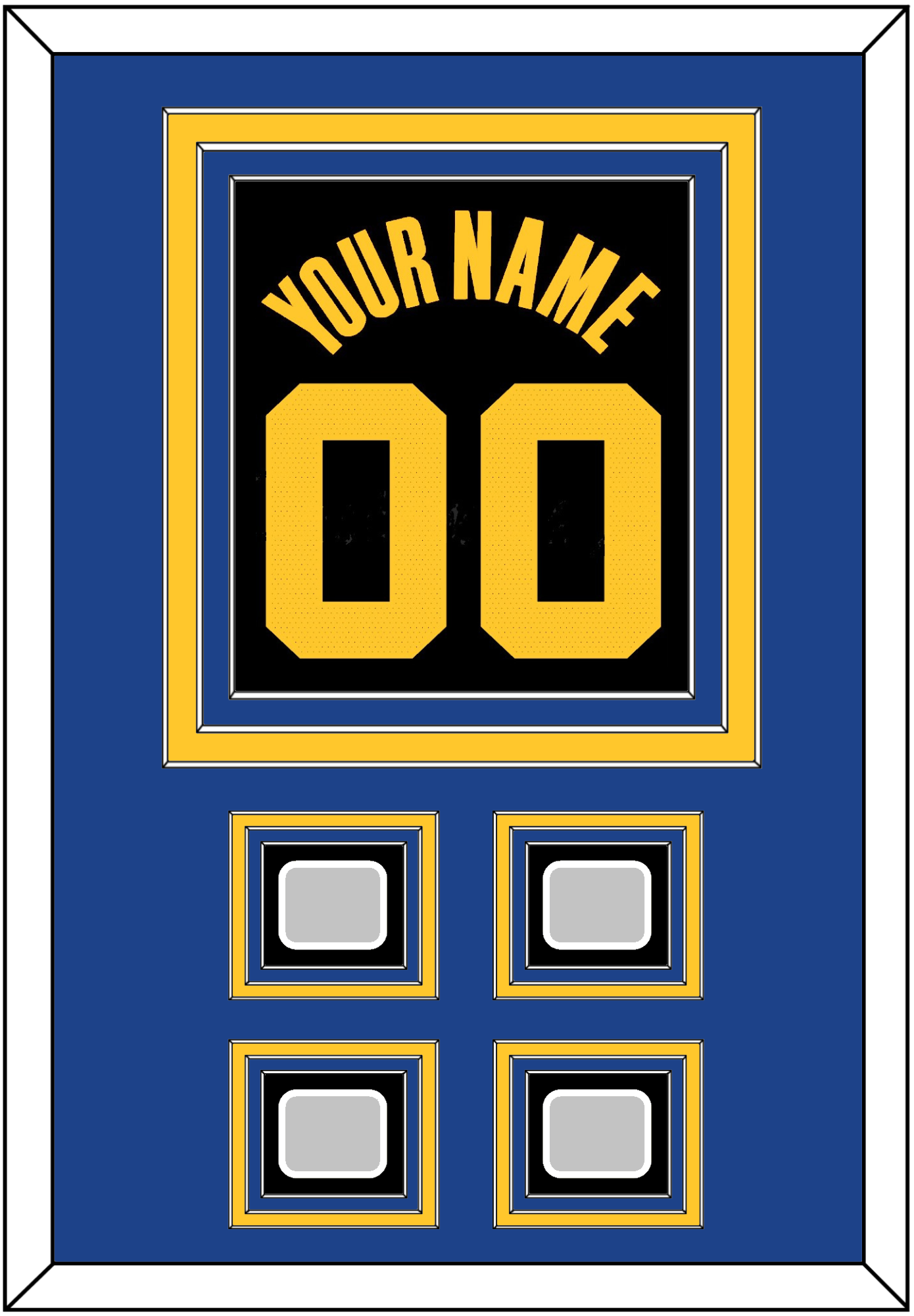 Golden State Name & Number With 4 Finals Patches - Black City (2021-2022) - Premier Tier 3