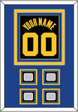 Golden State Name & Number With 4 Finals Patches - Black City (2021-2022) - Triple Mat 3