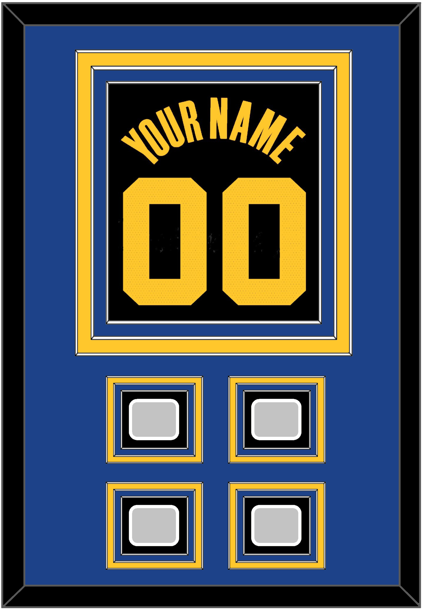 Golden State Name & Number With 4 Finals Patches - Black City (2021-2022) - Premier Tier 3