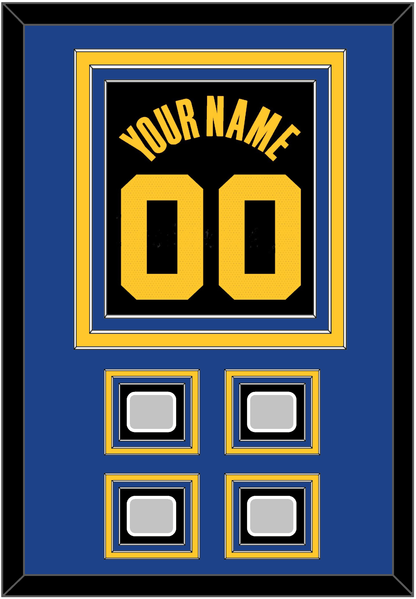 Golden State Name & Number With 4 Finals Patches - Black City (2021-2022) - Premier Tier 3