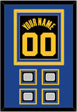 Golden State Name & Number With 4 Champions Patches - Black City (2021-2022) - Triple Mat 3