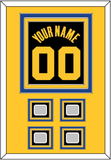 Golden State Name & Number With 4 Champions Patches - Black City (2021-2022) - Triple Mat 4