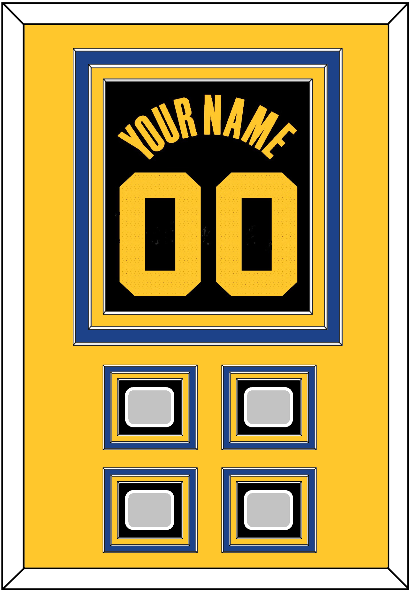 Golden State Name & Number With 4 Finals Patches - Black City (2021-2022) - Premier Tier 4
