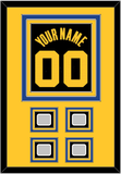 Golden State Name & Number With 4 Finals Patches - Black City (2021-2022) - Triple Mat 4