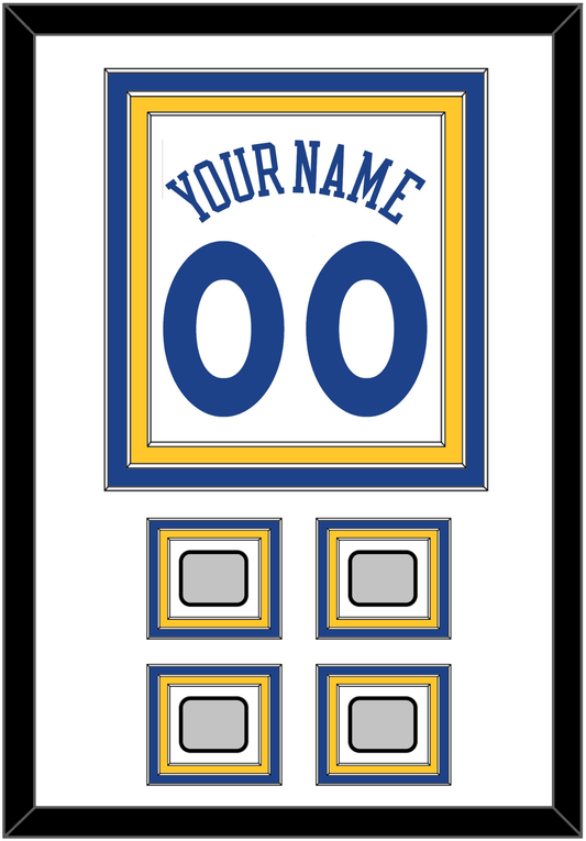 Golden State Name & Number With 4 Finals Patches - Home White (2010-2019) - Premier Tier 1