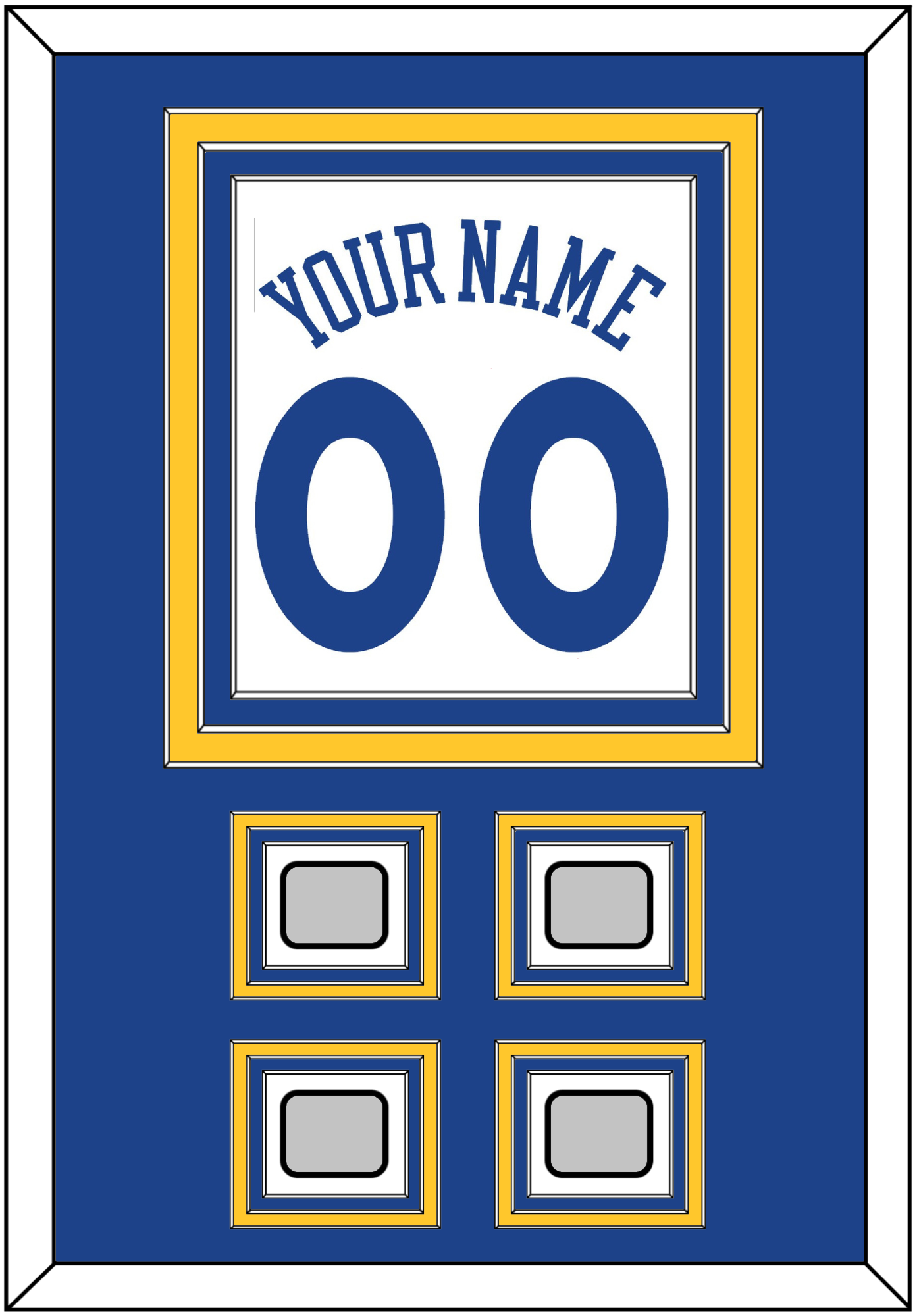 Golden State Name & Number With 4 Finals Patches - Home White (2010-2019) - Premier Tier 2