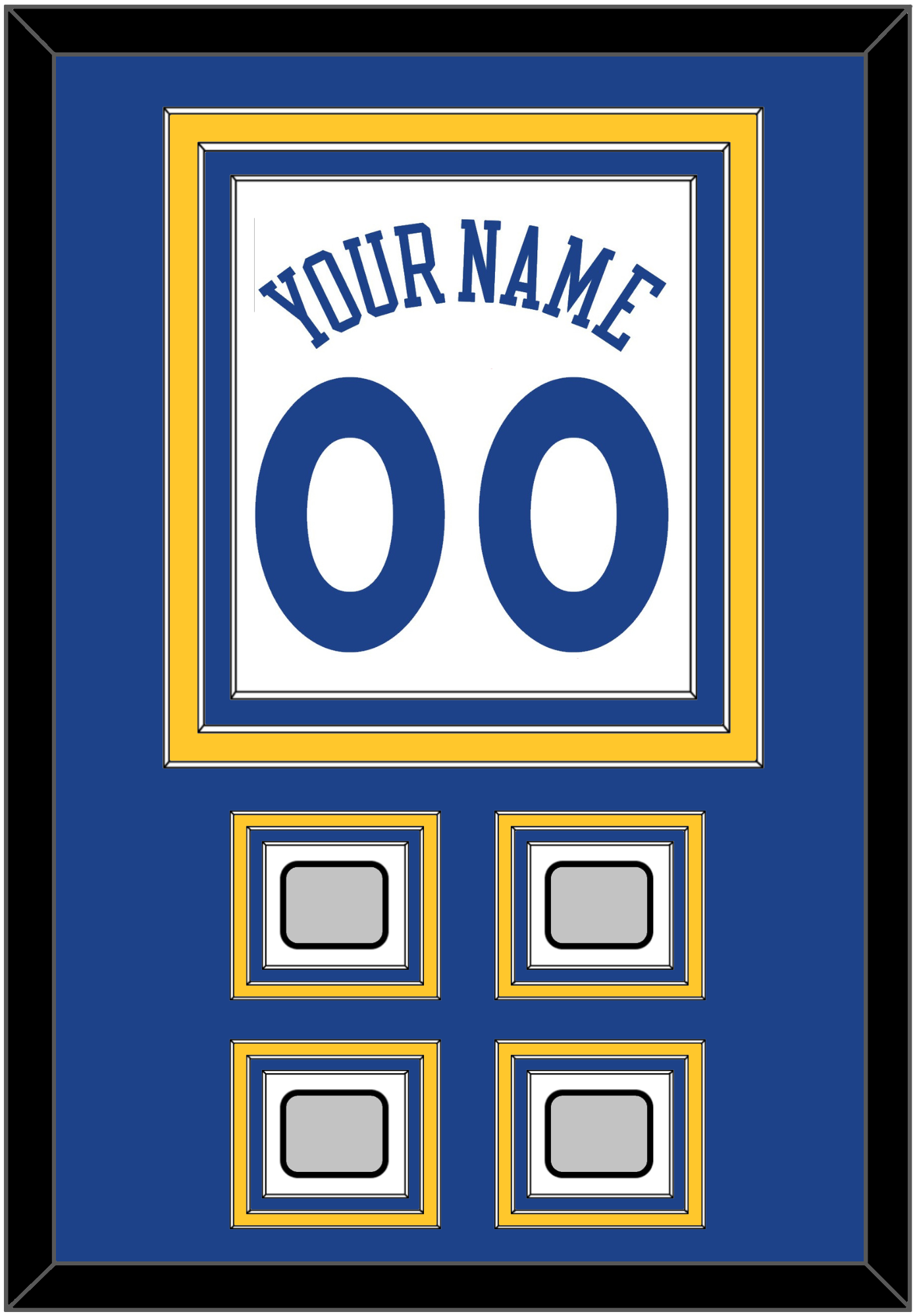 Golden State Name & Number With 4 Finals Patches - Home White (2010-2019) - Premier Tier 2