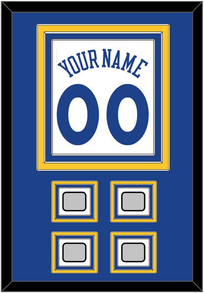 Golden State Name & Number With 4 Finals Patches - Home White (2010-2019) - Premier Tier 2