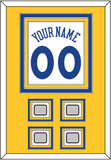 Golden State Name & Number With 4 Champions Patches - Home White (2010-2019) - Triple Mat 3