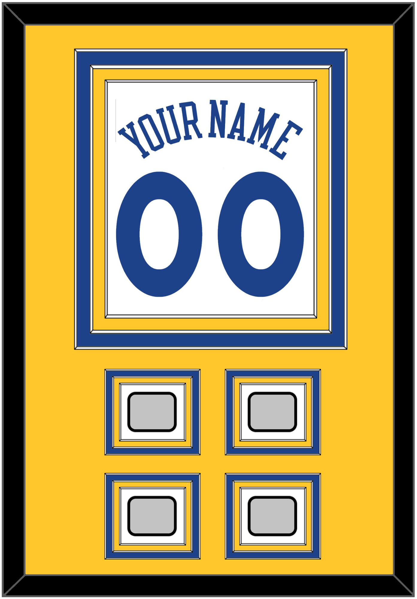 Golden State Name & Number With 4 Finals Patches - Home White (2010-2019) - Premier Tier 3