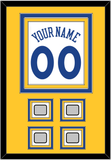Golden State Name & Number With 4 Finals Patches - Home White (2010-2019) - Triple Mat 3