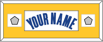 Golden State Name & 2 Finals Patches - White Association - Essential Tier 4