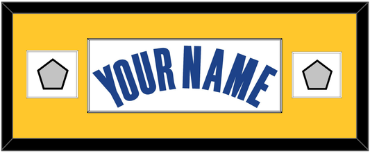 Golden State Name & 2 Finals Patches - White Association - Essential Tier 4
