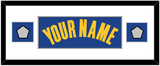 Golden State Name & 2 Champions Patches - Blue Icon - Single Mat 2