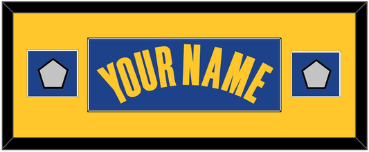 Golden State Name & 2 Champions Patches - Blue Icon - Essential Tier 4
