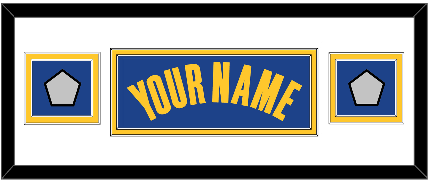 Golden State Name & 2 Champions Patches - Blue Icon - Signature Tier 2