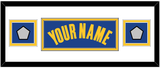 Golden State Name & 2 Finals Patches - Blue Icon - Double Mat 2