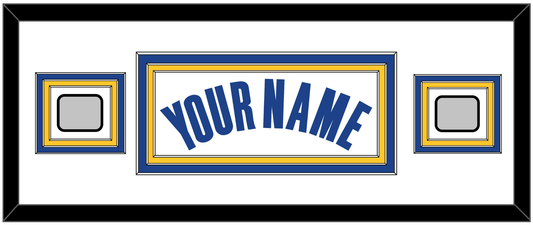 Golden State Name & 2 Finals Patches - White Association - Premier Tier 2