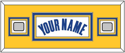 Golden State Name & 2 Finals Patches - White Association - Premier Tier 6
