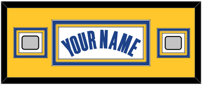 Golden State Name & 2 Finals Patches - White Association - Premier Tier 6