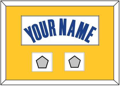 Golden State Name & 2 Finals Patches - White Association - Essential Tier 3