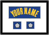 Golden State Name & 2 Champions Patches - Blue Icon - Single Mat 1