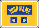 Golden State Name & 2 Champions Patches - Blue Icon - Single Mat 3