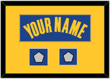 Golden State Name & 2 Champions Patches - Blue Icon - Single Mat 3