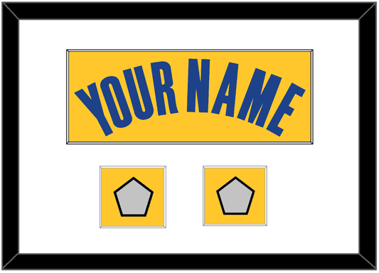 Golden State Name & 2 Champions Patches - Yellow Statement (2019-2022) - Essential Tier 1