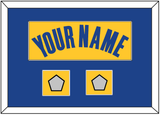Golden State Name & 2 Champions Patches - Yellow Statement (2019-2022) - Single Mat 3