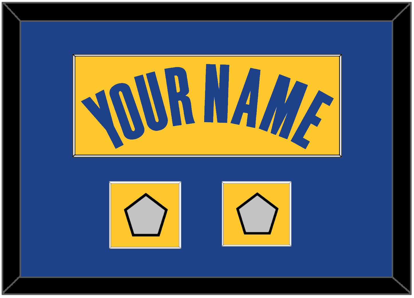 Golden State Name & 2 Champions Patches - Yellow Statement (2019-2022) - Essential Tier 3